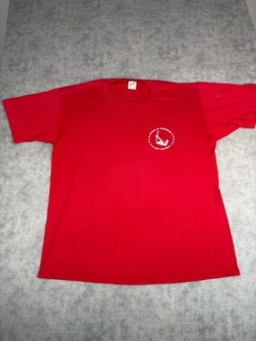 Vintage Camp Anchor Tee USA Distressed Single Stitch Red XXL 90
